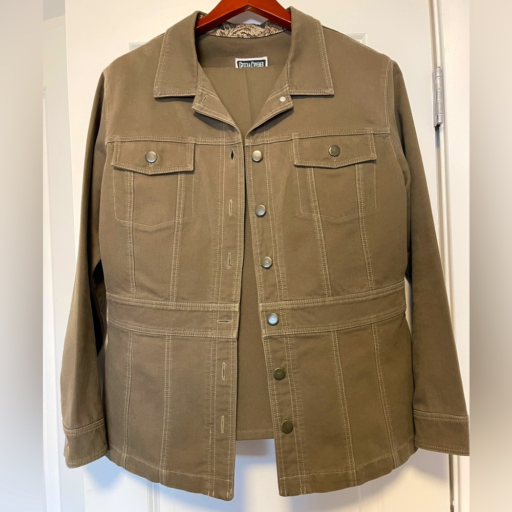 Gotcha Covered olive green jacket and pants set